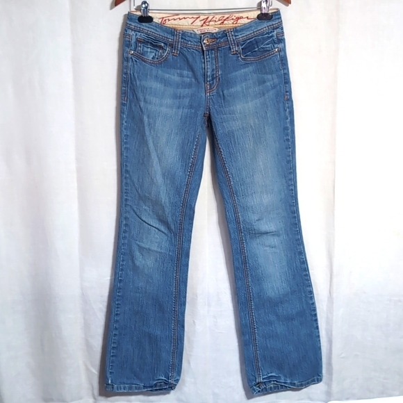 Y2K Tommy Hilfiger Stretch Low Rise Boot Cut Jeans Size 6 - Picture 1 of 7